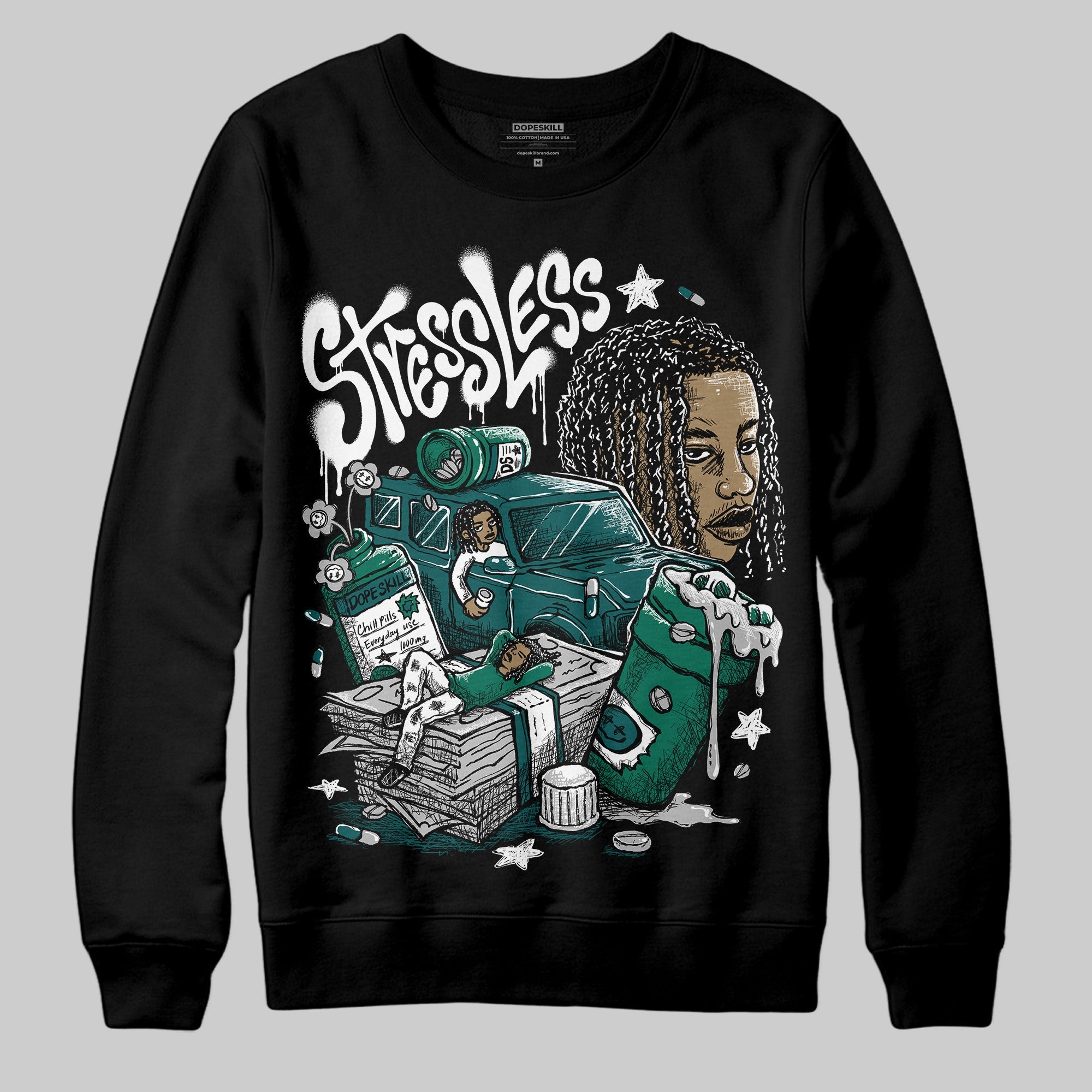 Gel 1130 White Dark Neptune superstreetwear Sweatshirt Stressless Graphic