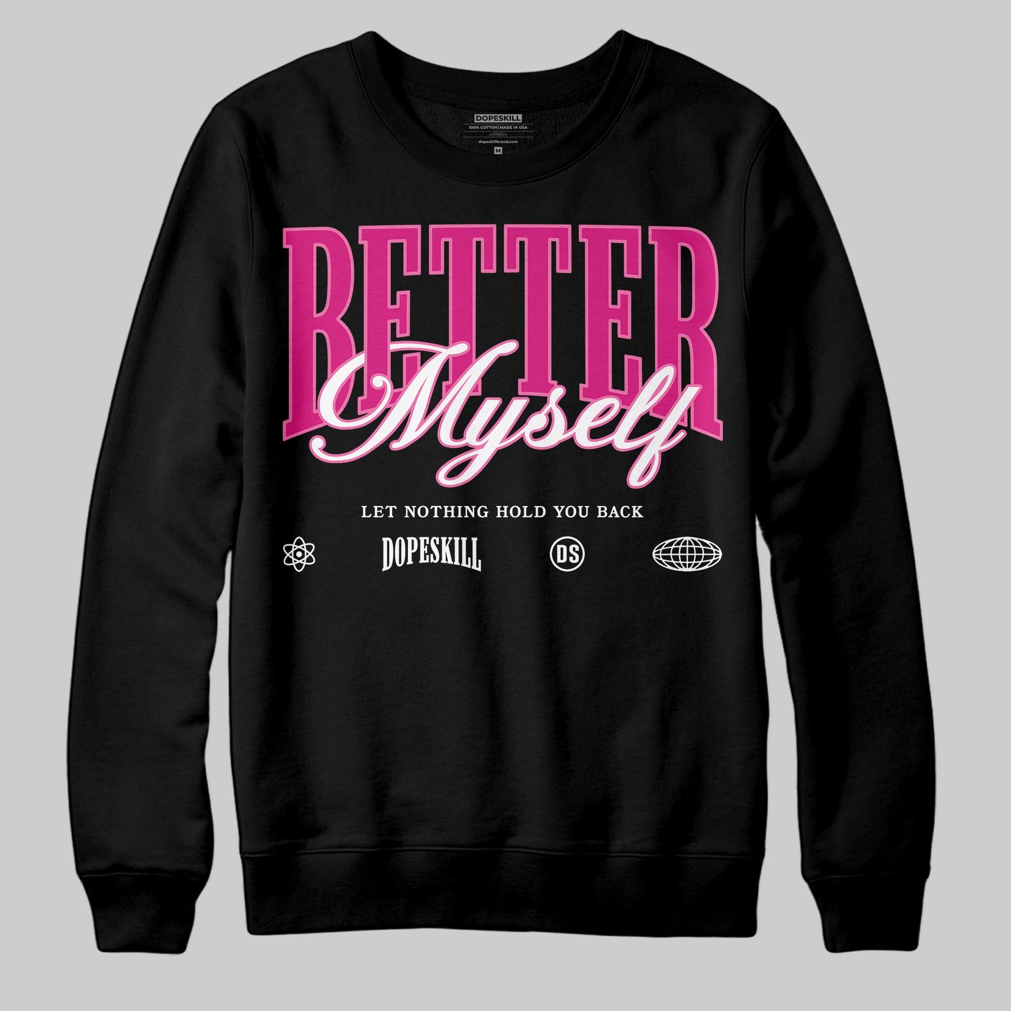 Rick RO Pink Leather Sneakers superstreetwear Sweatshirt Better Myself Graphic