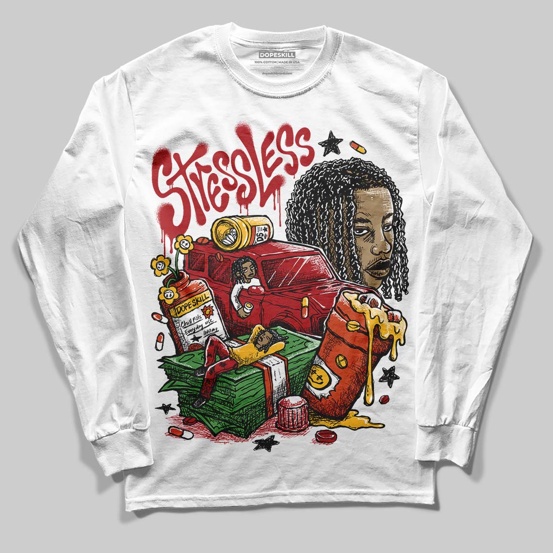 Brick By Brick 4s superstreetwear Long Sleeve T-Shirt Stressless Graphic