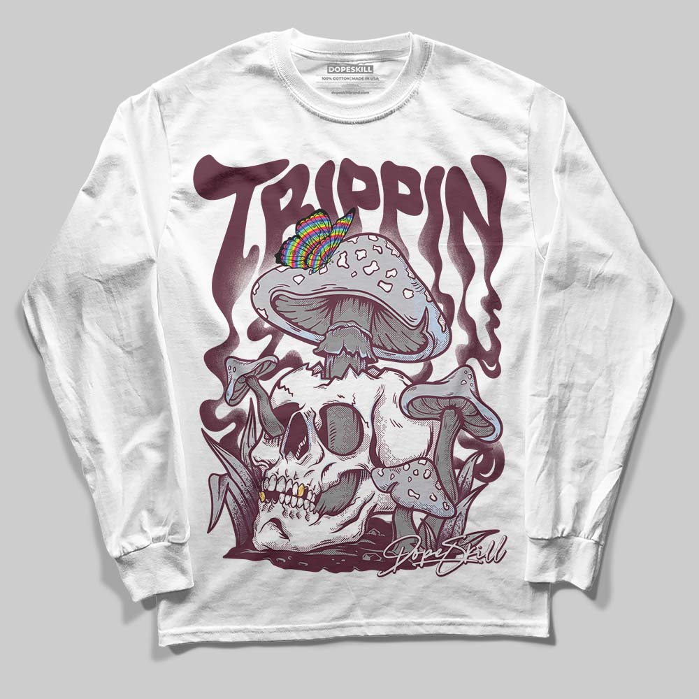 Burgundy 5s superstreetwear Long Sleeve T-Shirt Trippin Graphic