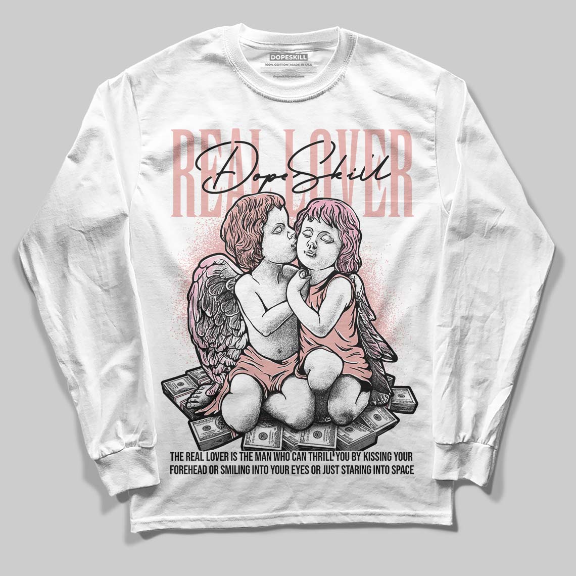 Rust Pink 1s 2025 superstreetwear Long Sleeve T-Shirt Real Lover Graphic