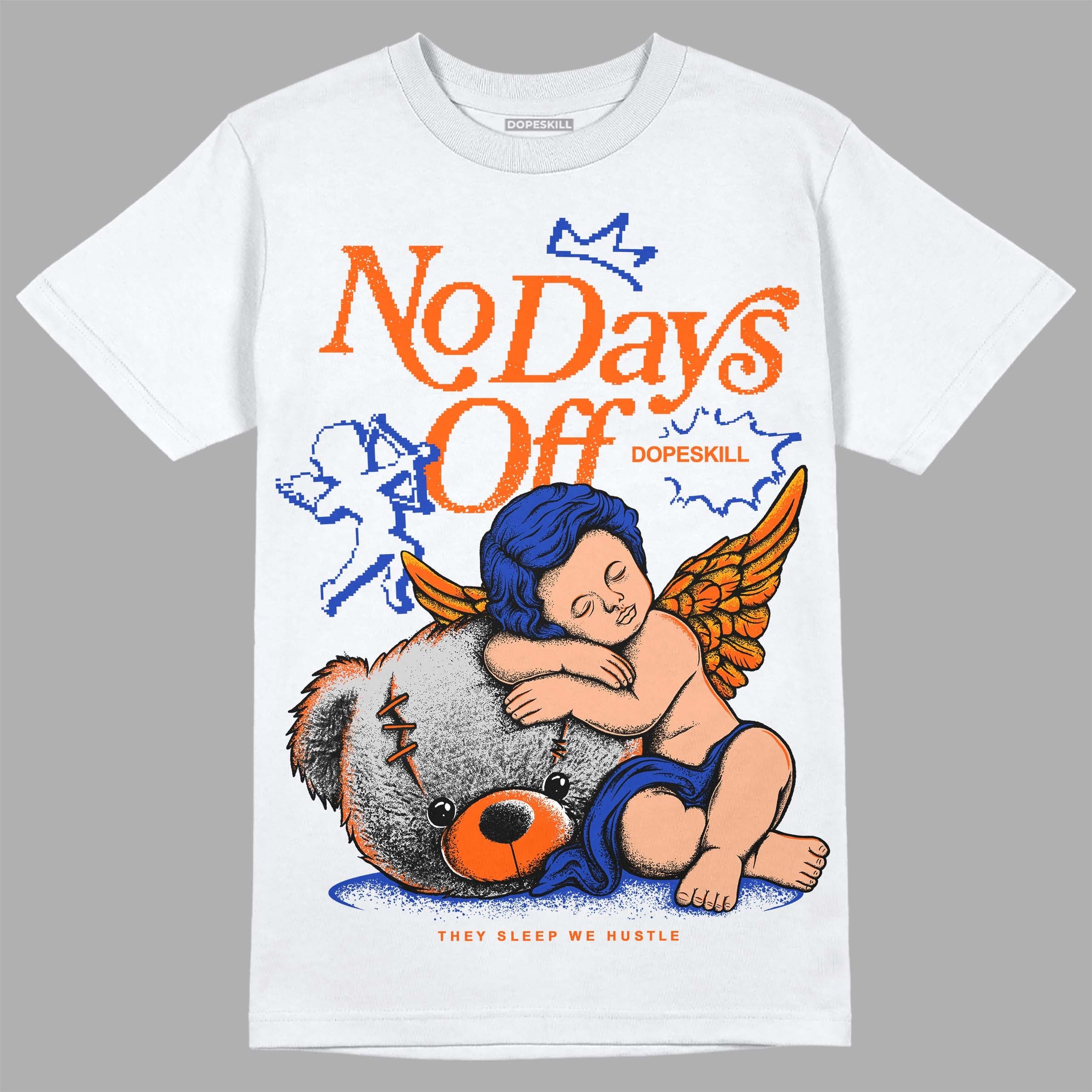 Dunk Low Futura Orange Blaze superstreetwear T-Shirt New No Days Off Graphic