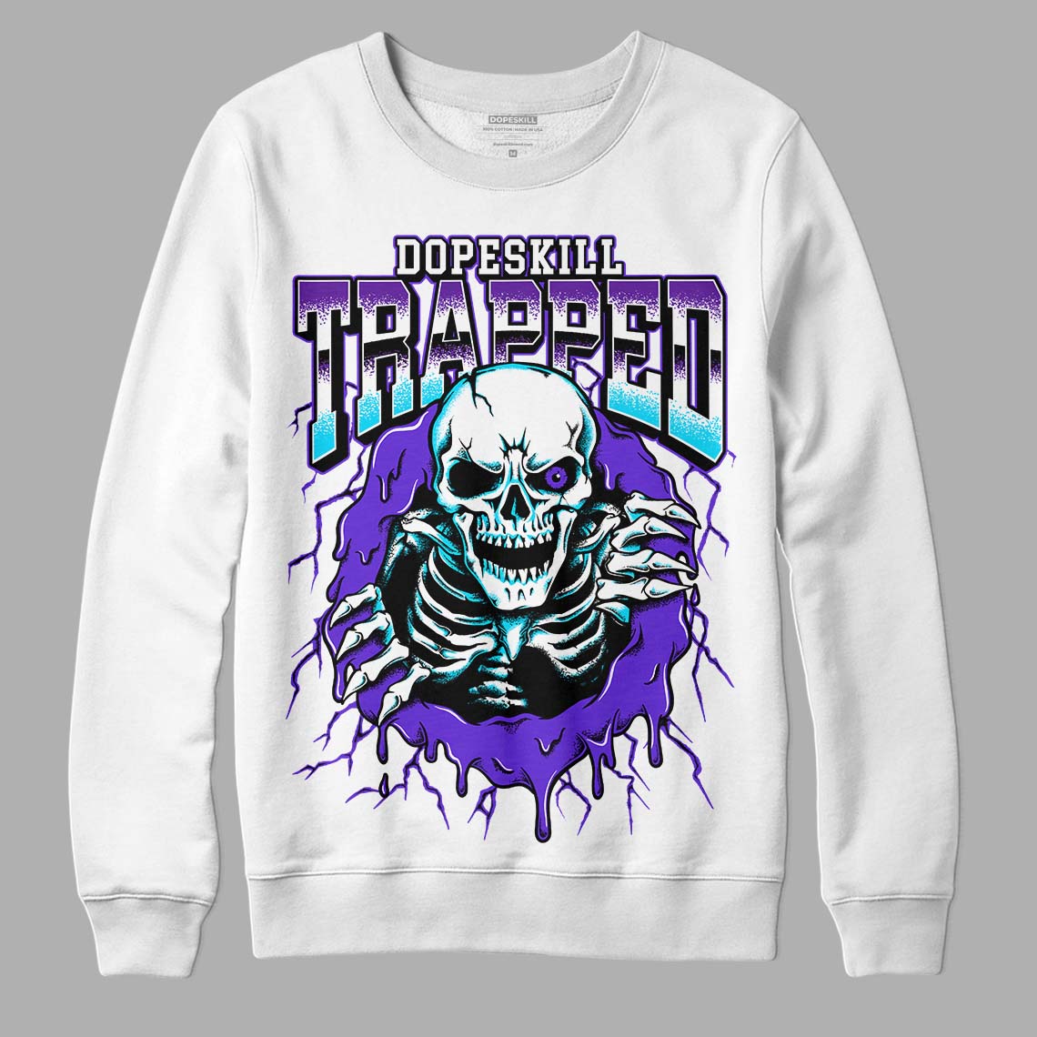 Aqua 6s superstreetwear Sweatshirt Trapped Halloween Graphic
