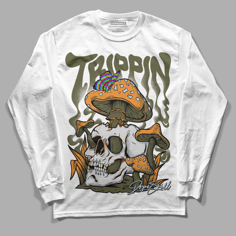 Olive 5s superstreetwear Long Sleeve T-Shirt Trippin Graphic
