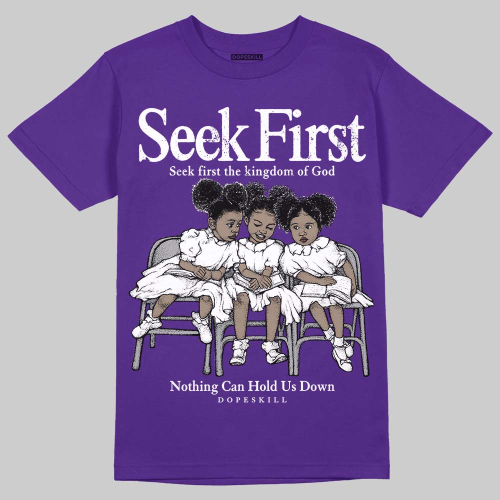 Field Purple 12s superstreetwear T-Shirt New Seek First Graphic