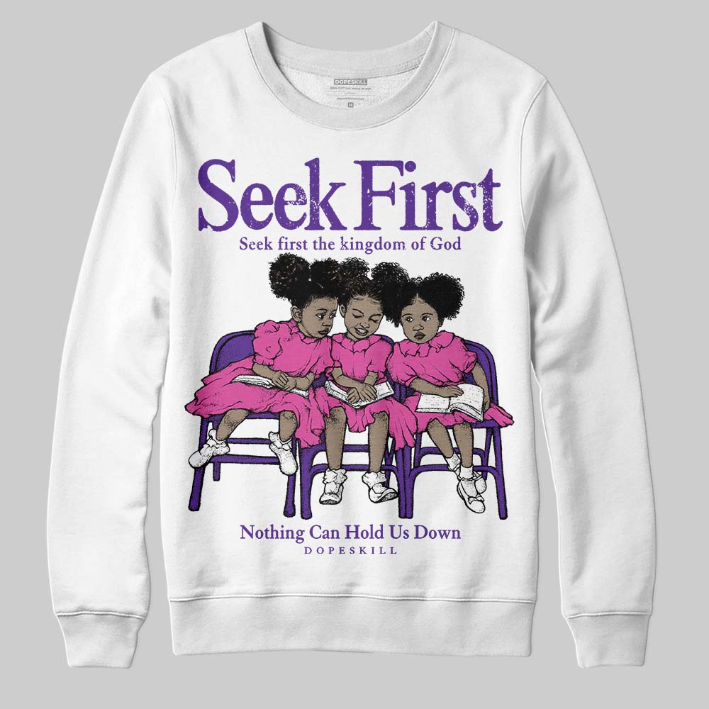 PURPLE Collection superstreetwear Sweatshirt New Seek First Graphic