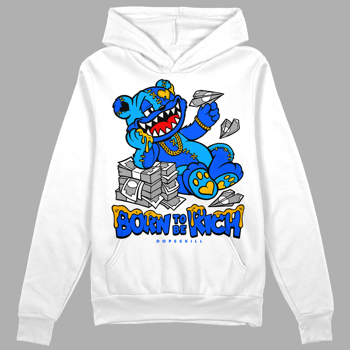 Royal Blue Collection superstreetwear Hoodie Sweatshirt Born To Be Rich Graphic