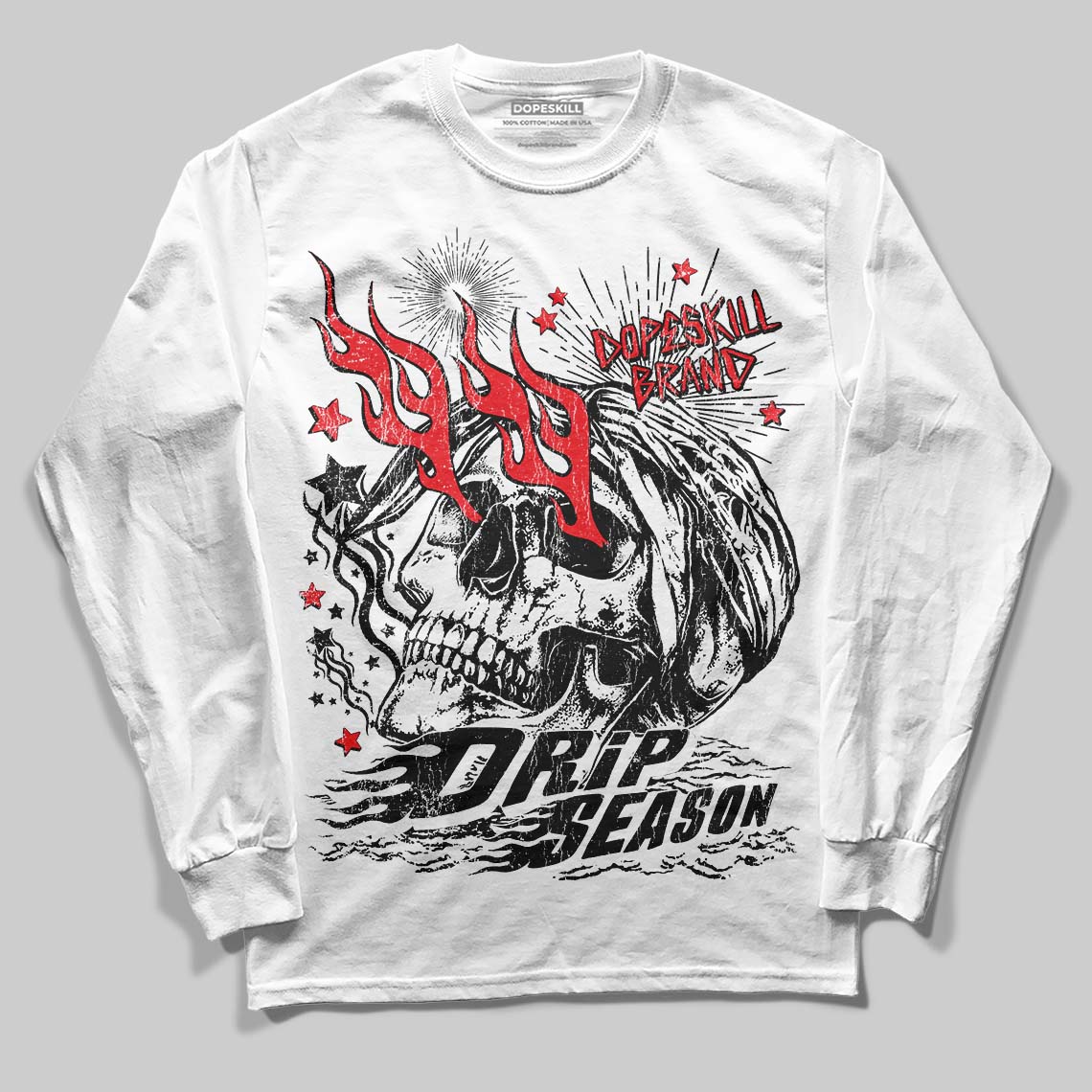 Black and White Collection superstreetwear Long Sleeve T-Shirt Drip Season Graphic