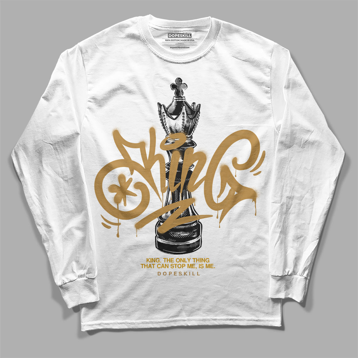 Wheat 13s superstreetwear Long Sleeve T-Shirt King Chess Graphic