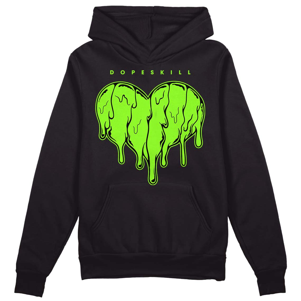 Neon Green Collection superstreetwear Hoodie Sweatshirt Slime Drip Heart Graphic