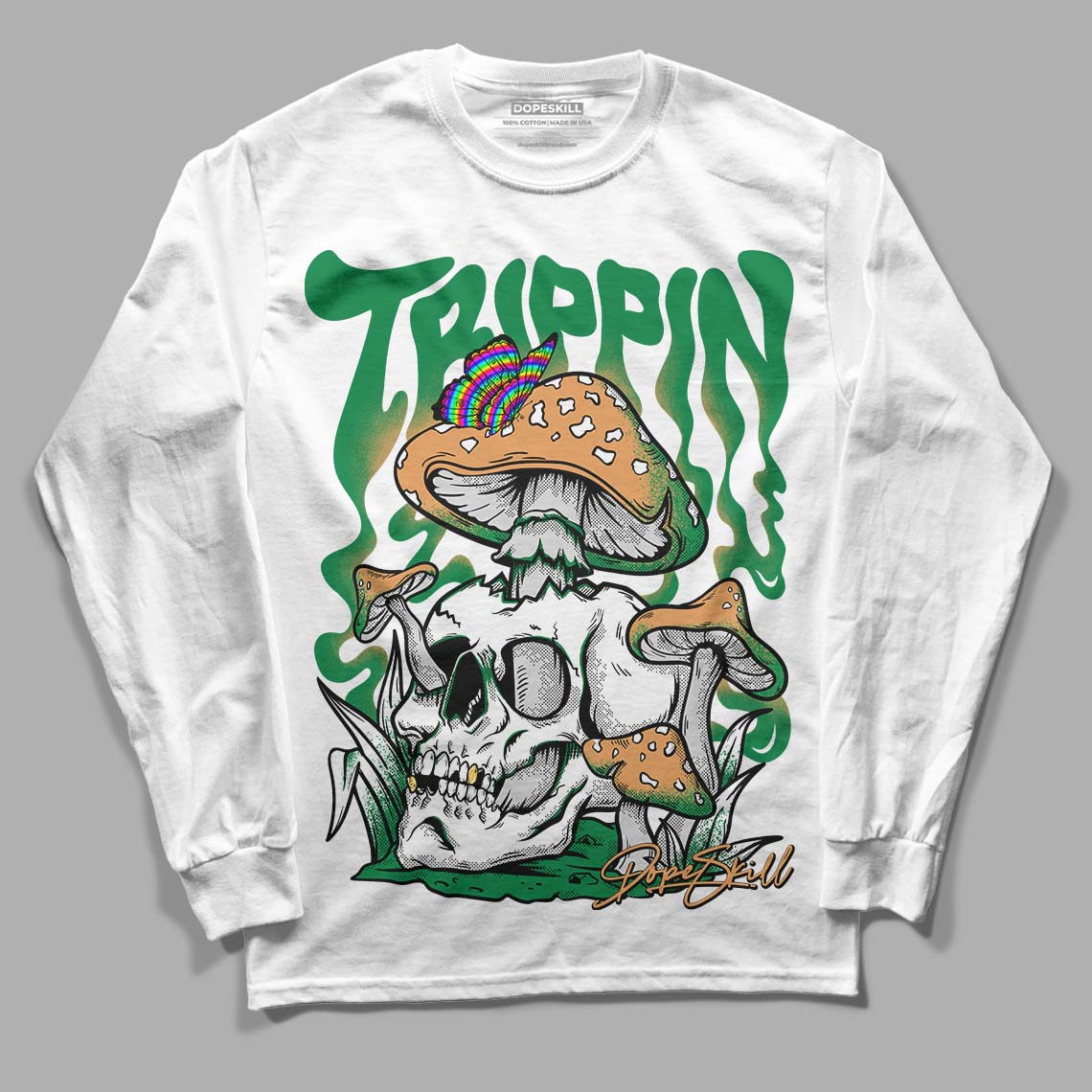Pine Green 4s superstreetwear Long Sleeve T-Shirt Trippin Graphic