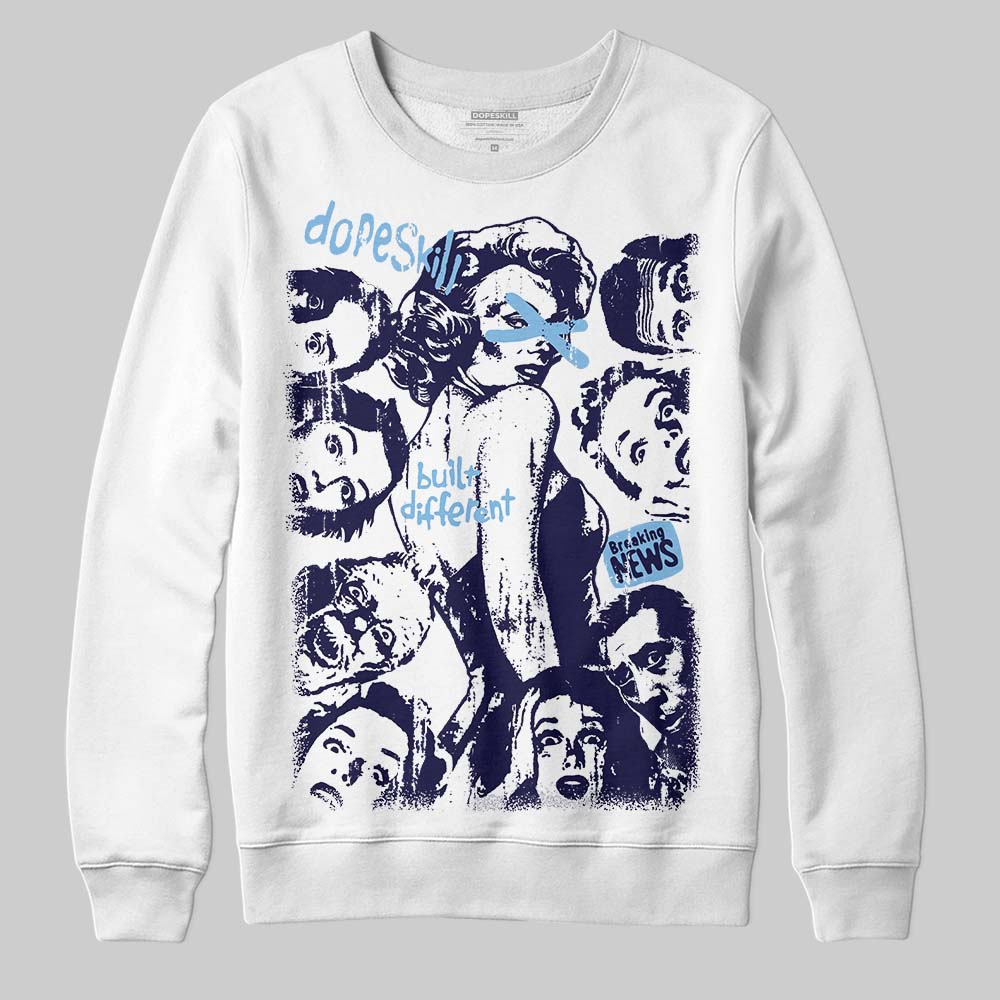 University Blue Collection superstreetwear Sweatshirt Built Different Graphic