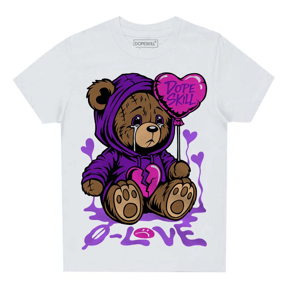 PURPLE Collection superstreetwear Toddler Kids T-shirt Broken Bear Graphic