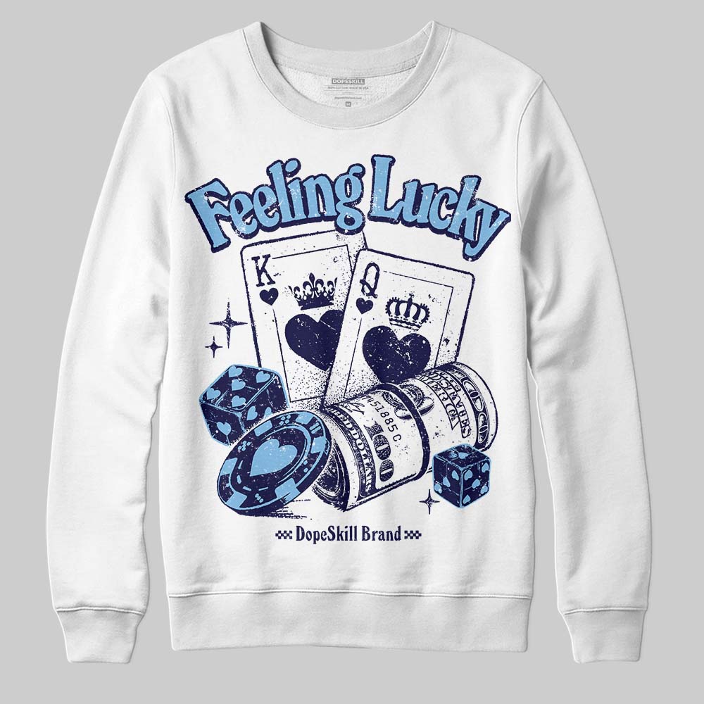 University Blue Collection superstreetwear Sweatshirt Feeling Lucky Graphic