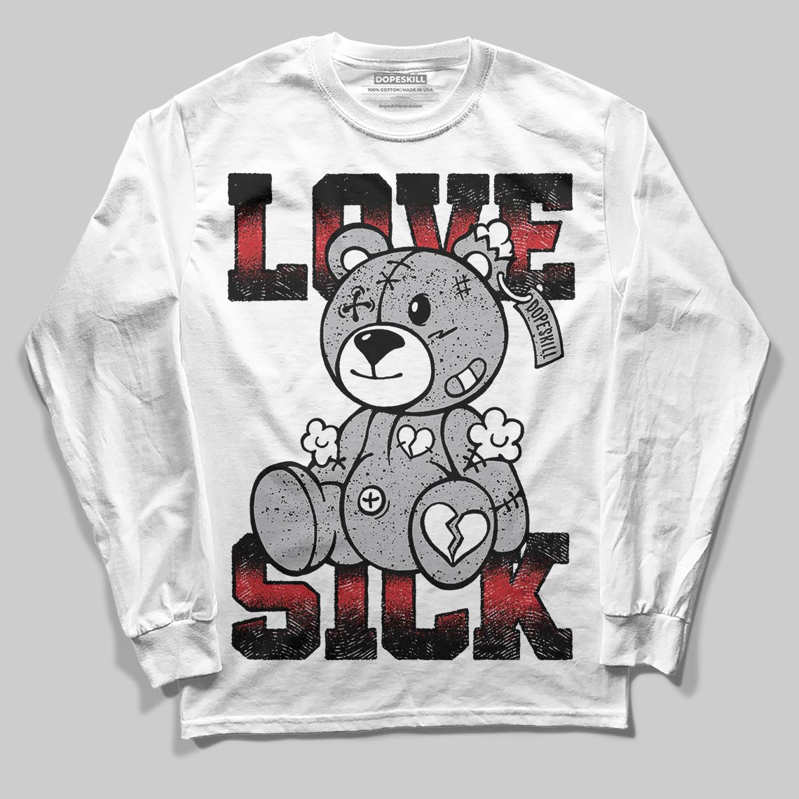 White Cement 4s superstreetwear Long Sleeve T-Shirt Love Sick Graphic