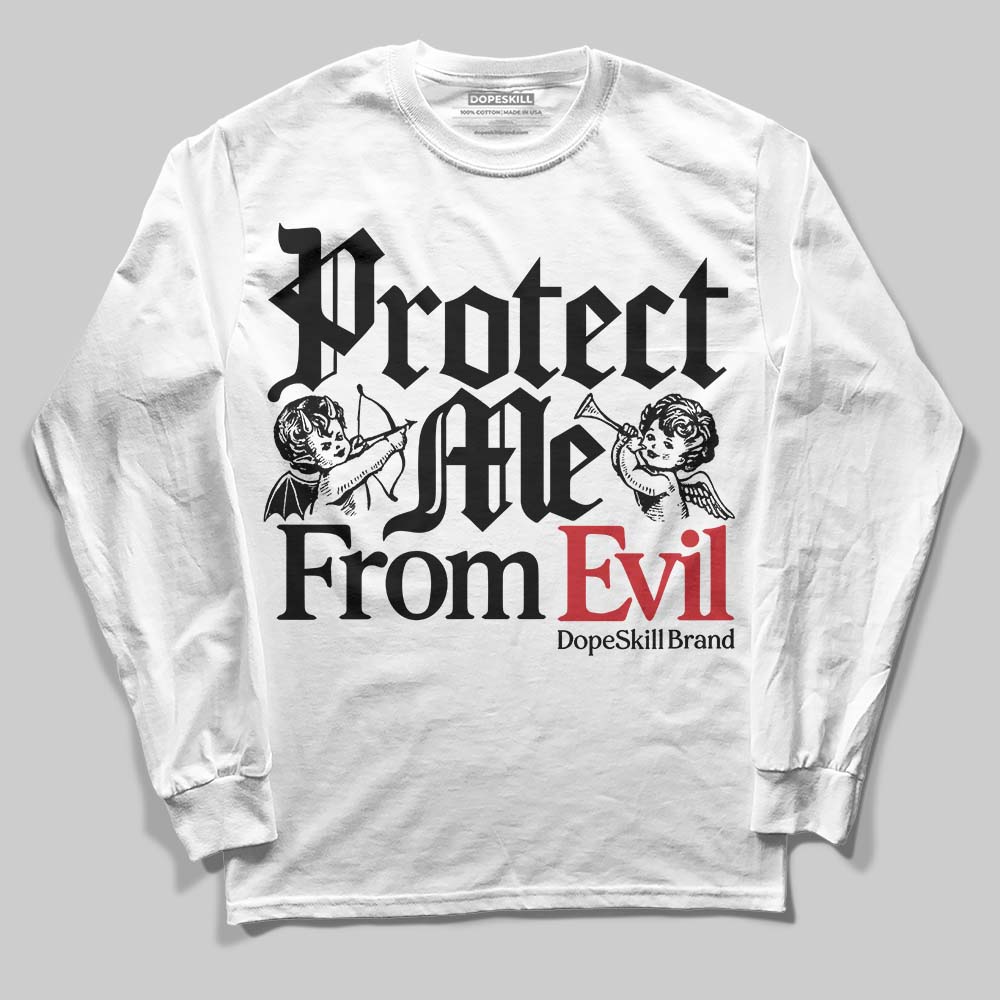 Black Metallic Reimagined 5s superstreetwear Long Sleeve T-Shirt Protect Me From Evil Graphic