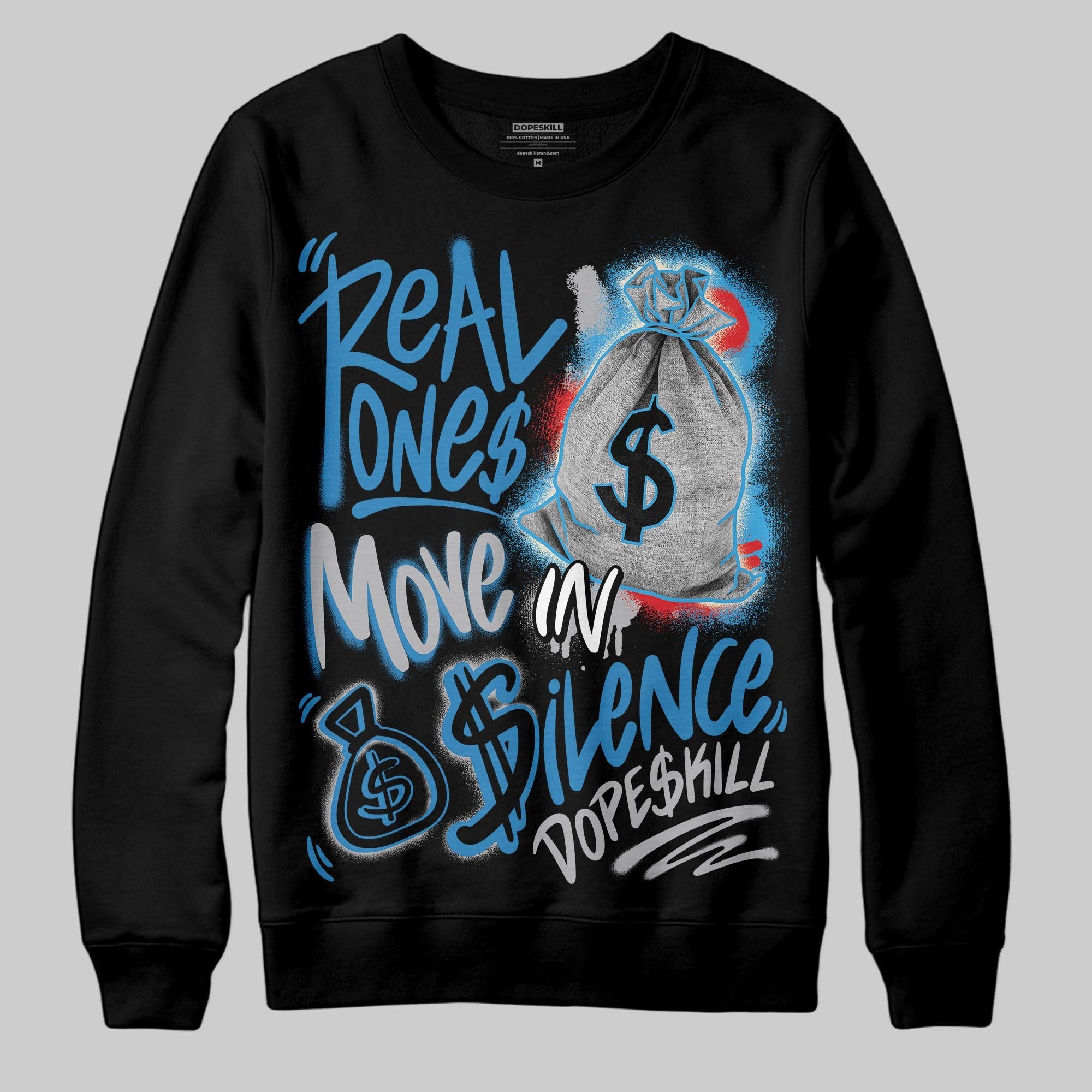 Rare Air 3s superstreetwear Sweatshirt Real Ones Move In Silence Graphic