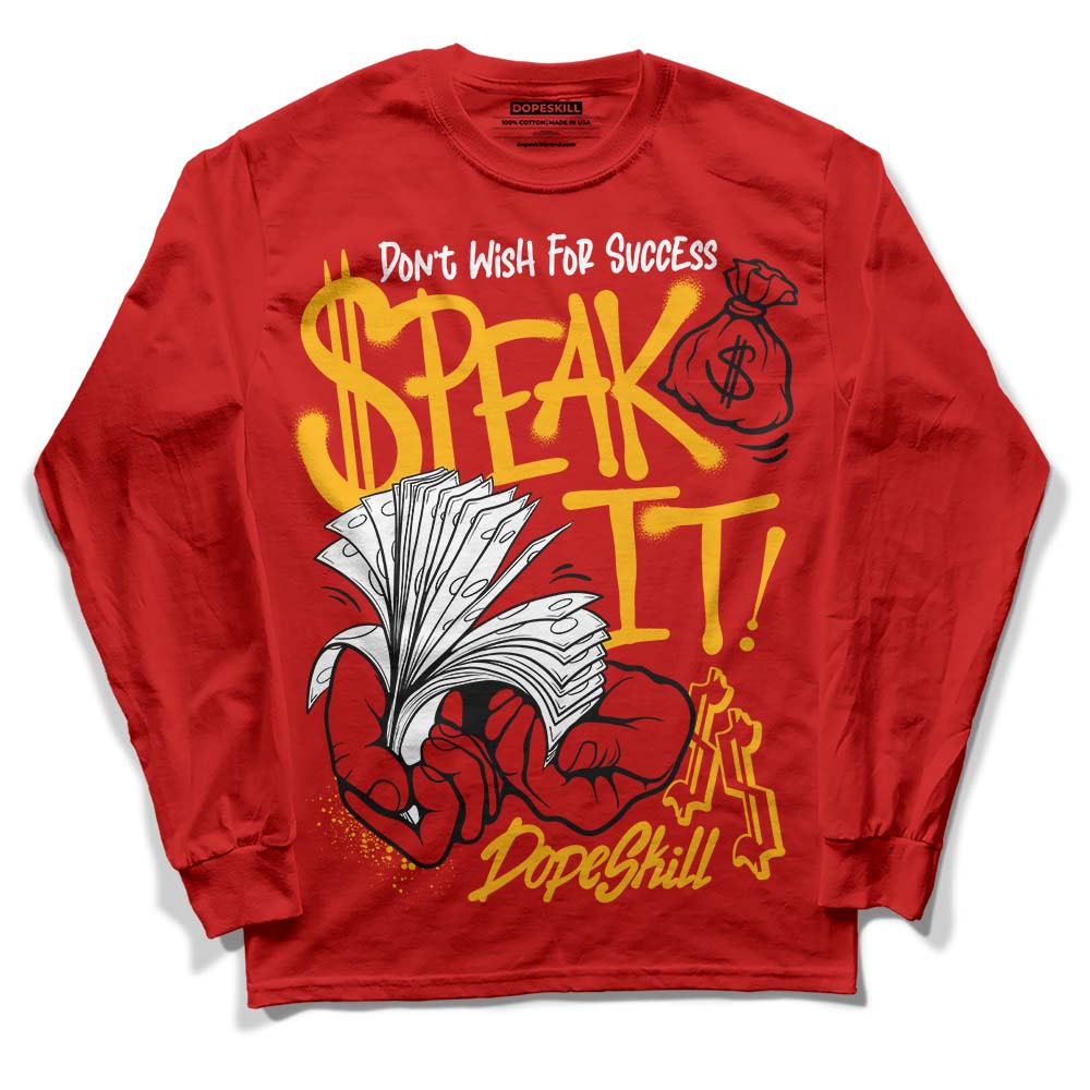 Red Collection superstreetwear Red Long Sleeve T-Shirt Speak It Graphic