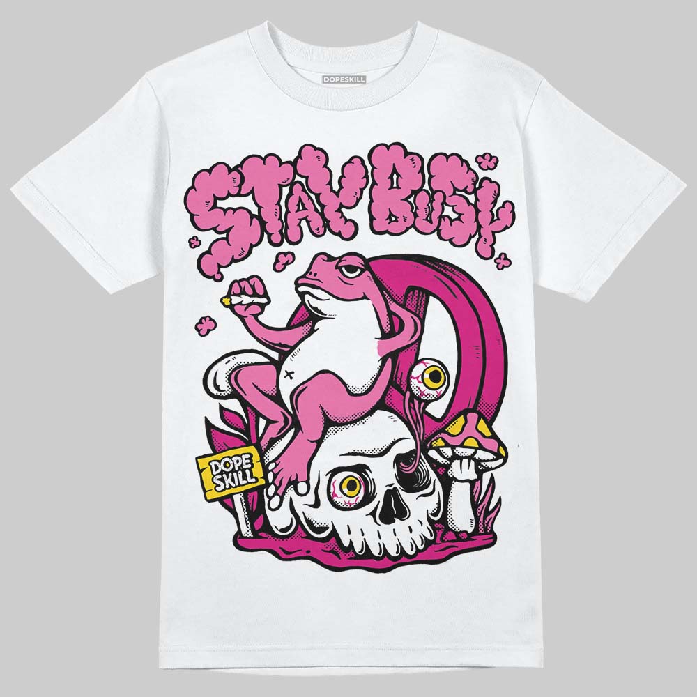 Rick RO Pink Leather Sneakers superstreetwear T-Shirt Stay Busy Graphic
