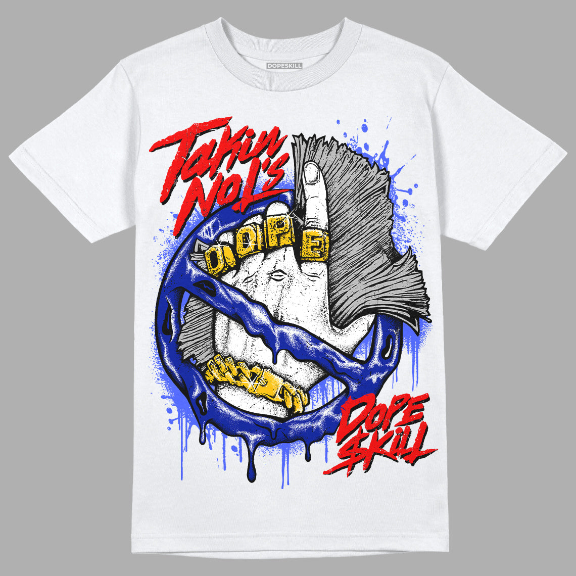 Racer Blue White Dunk Low superstreetwear T-Shirt Takin No L's Graphic