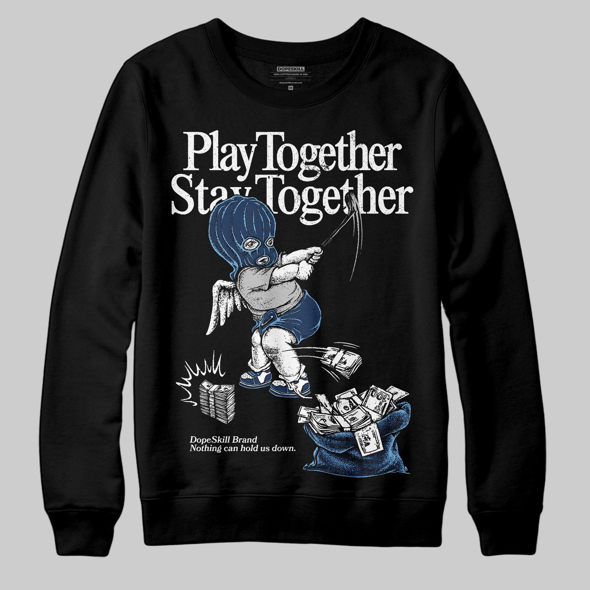 Summit White Navy 4s superstreetwear Sweatshirt Play together,Stay together Graphic