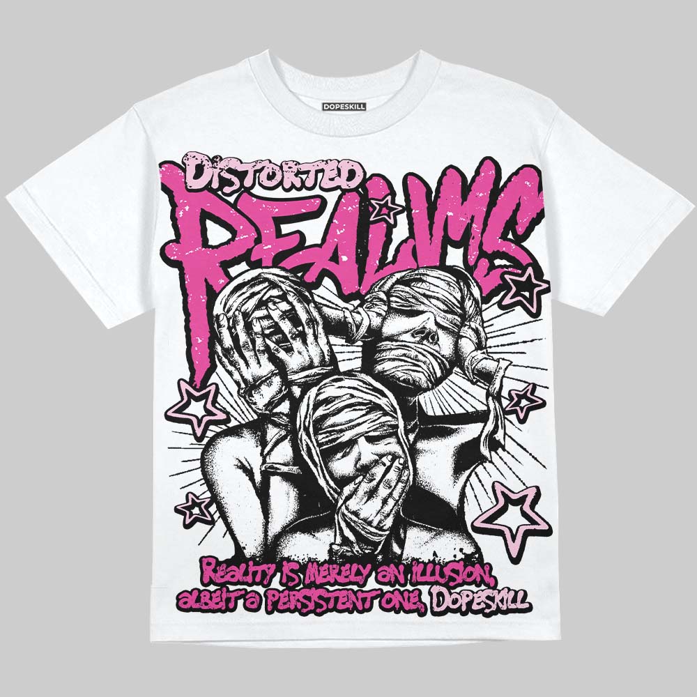 Pink Collection superstreetwear Oversize Print T-Shirt Distorted Realms Graphic