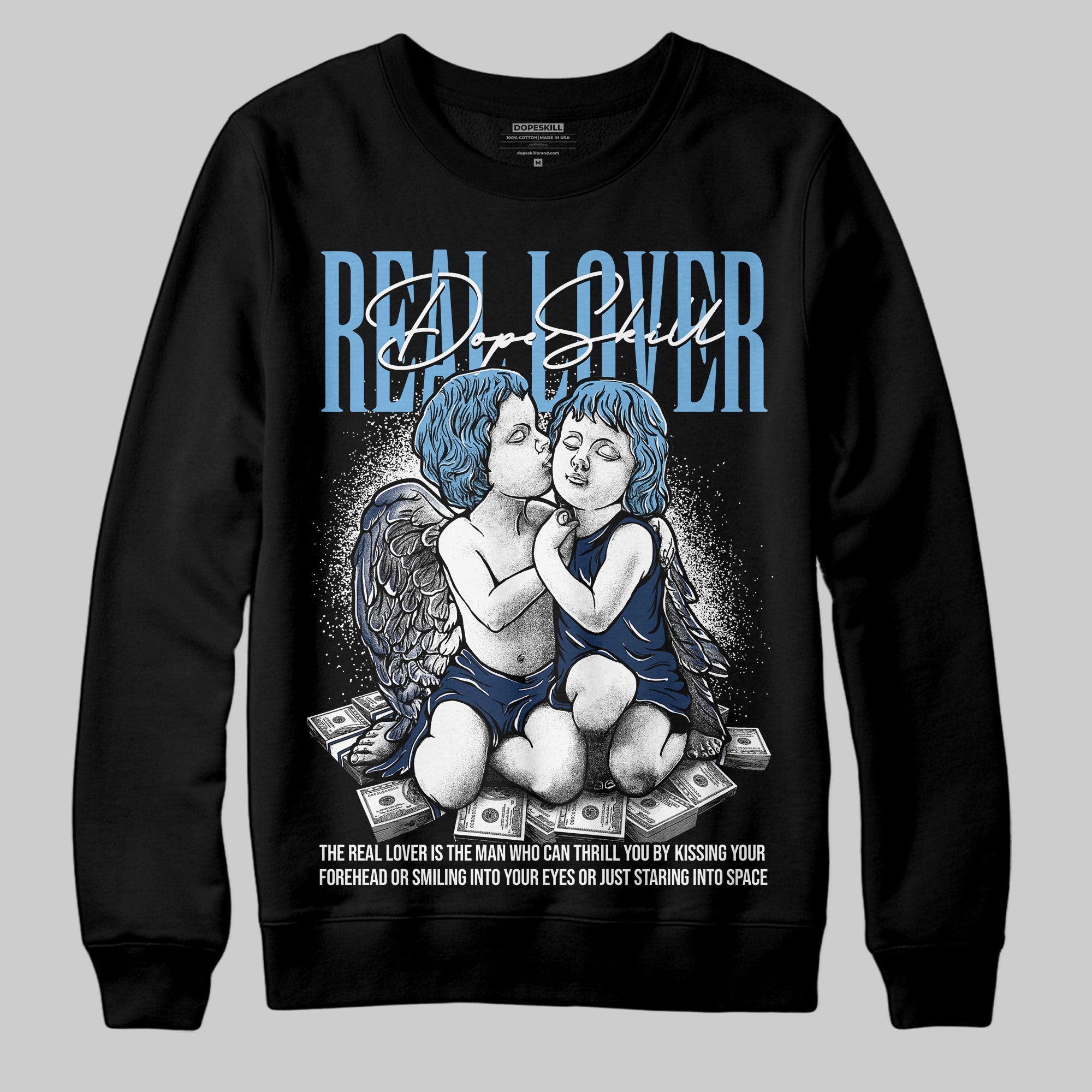 Summit White Navy 4s superstreetwear Sweatshirt Real Lover Graphic