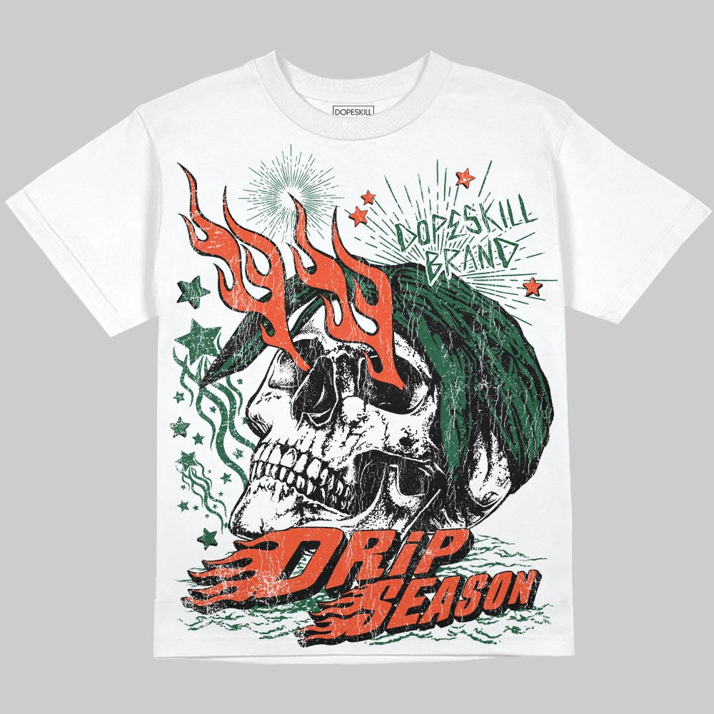 Dunk Team Dark Green Orange superstreetwear Oversize Print T-Shirt Drip Season Graphic