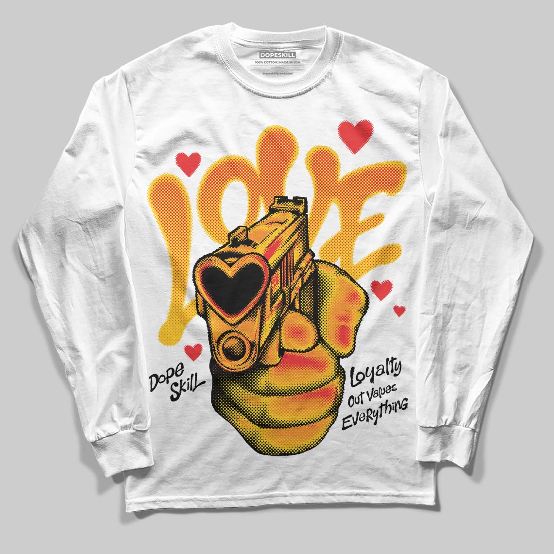 Yellow Collection superstreetwear Long Sleeve T-Shirt Love Shot Graphic