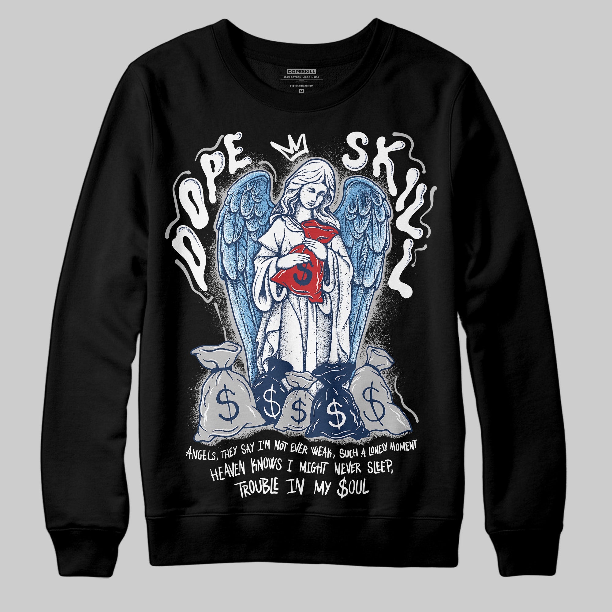 Summit White Navy 4s superstreetwear Sweatshirt Angels Graphic