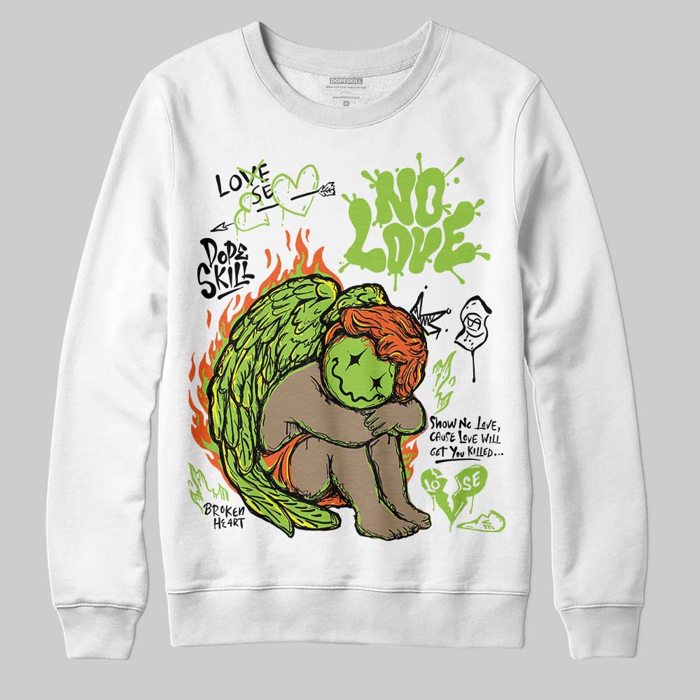 Neon Green Collection superstreetwear Sweatshirt No Love Graphic