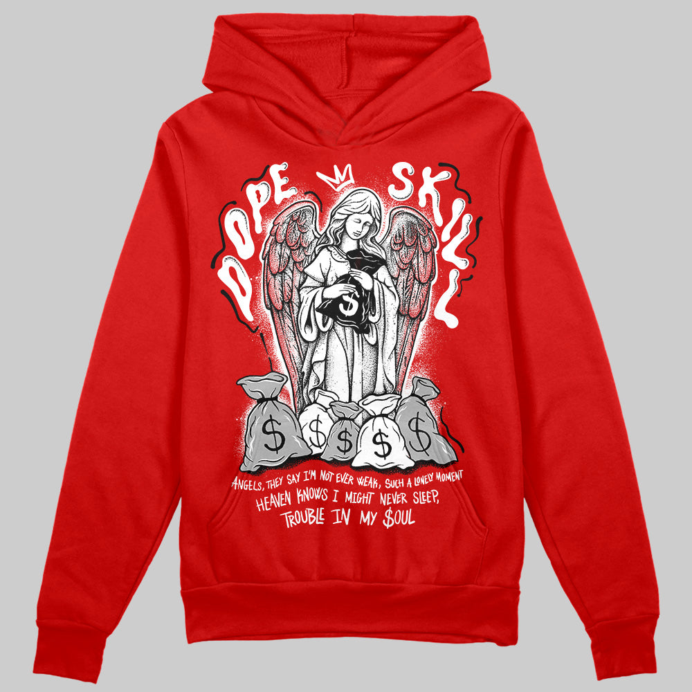 Bred Velvet 11s superstreetwear Red Hoodie Sweatshirt Angels Graphic