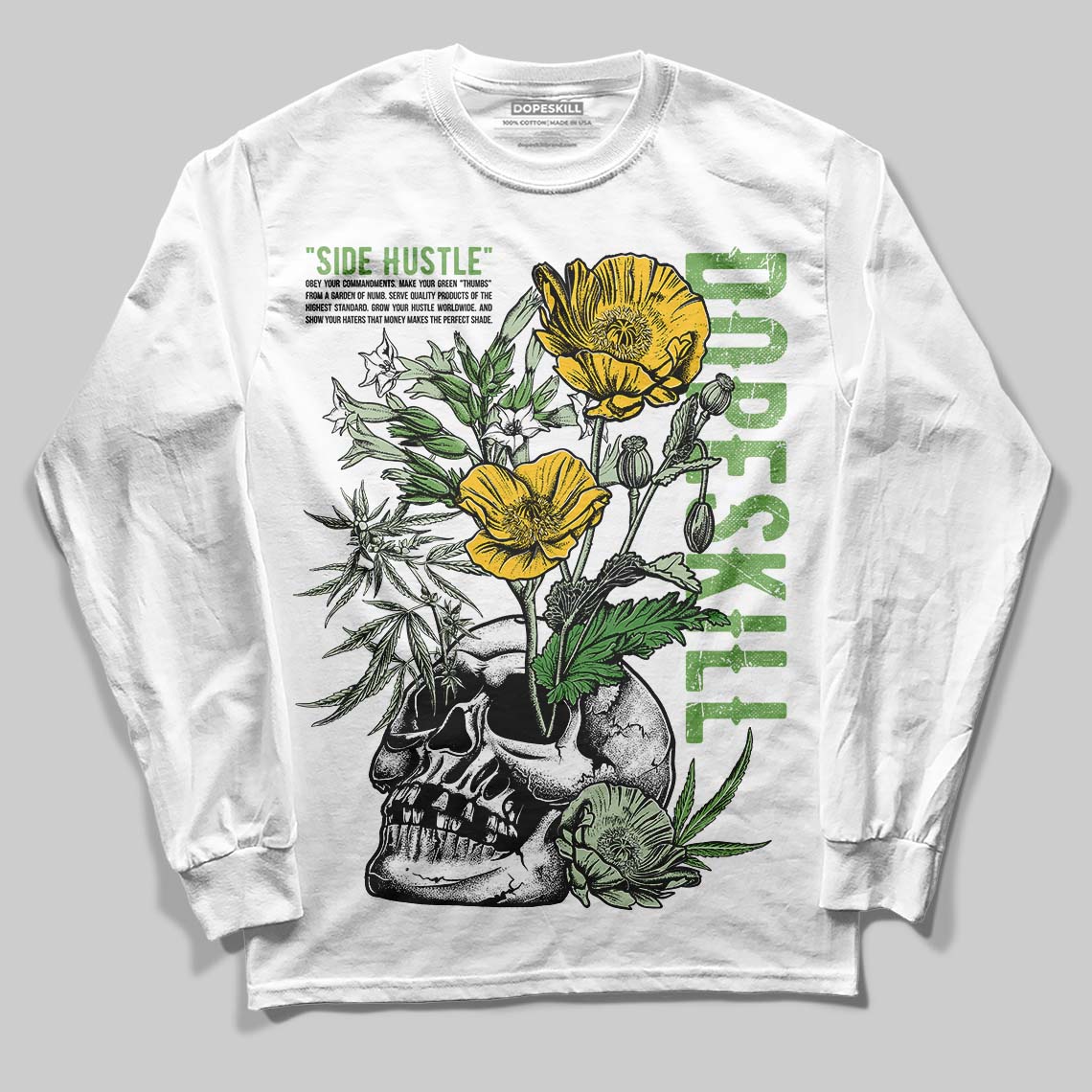Seafoam 4s 2025 superstreetwear Long Sleeve T-Shirt Side Hustle Graphic