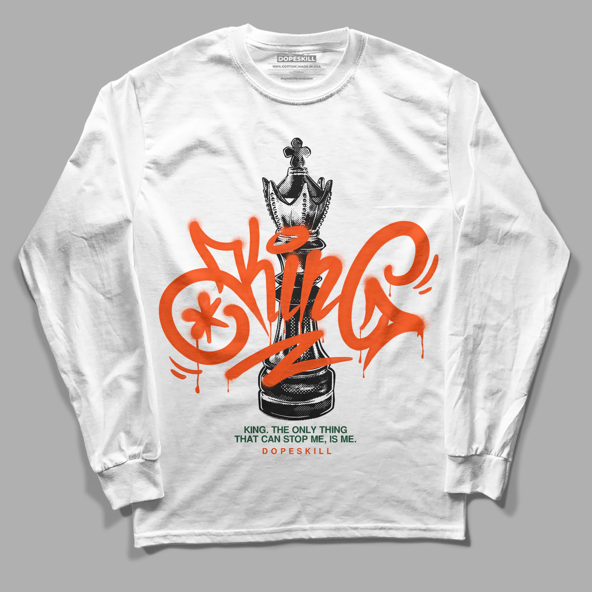 Dunk Low Team Dark Green Orange superstreetwear Long Sleeve T-Shirt King Chess Graphic