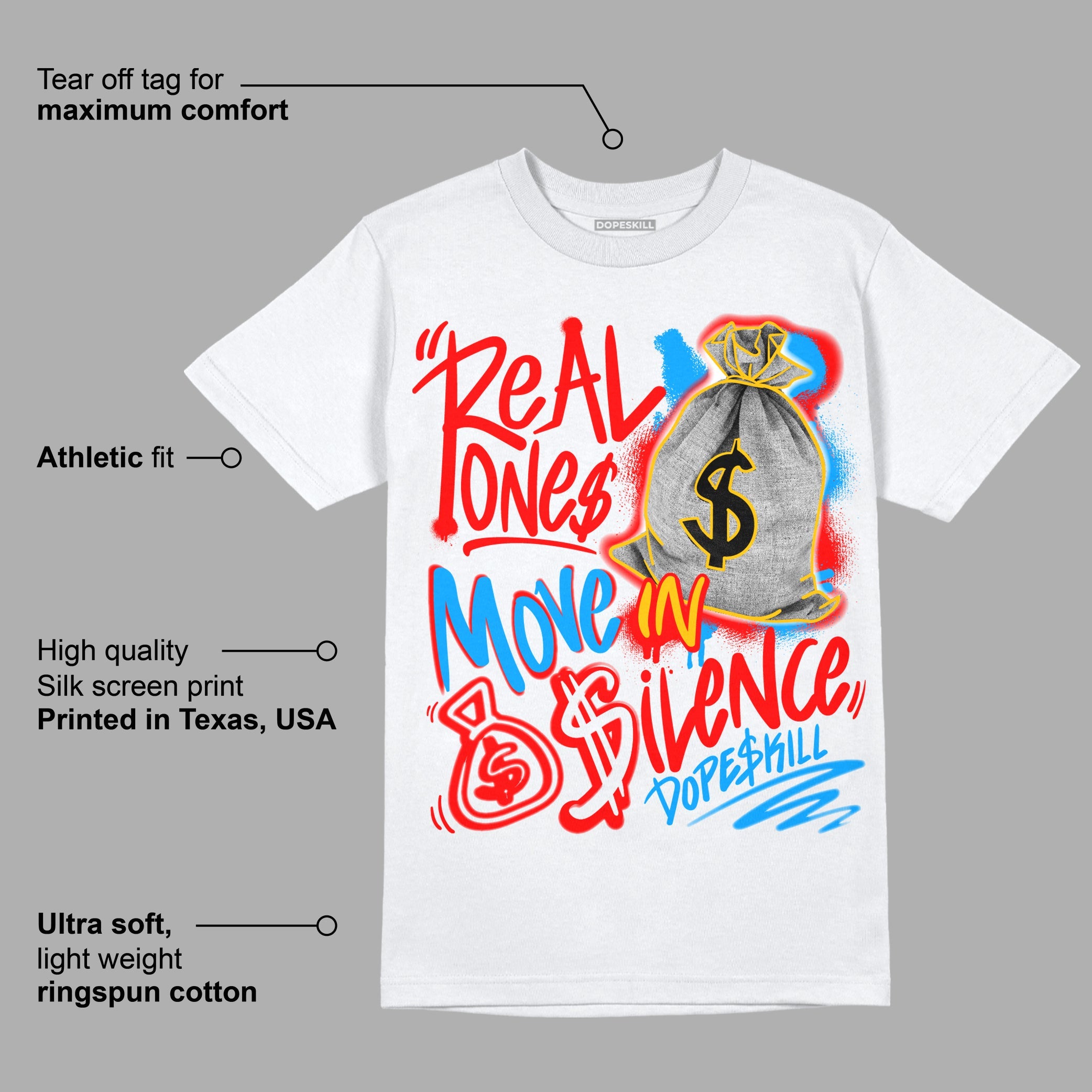 Fruity Pebbles Dunks superstreetwear T-Shirt Real Ones Move In Silence Graphic