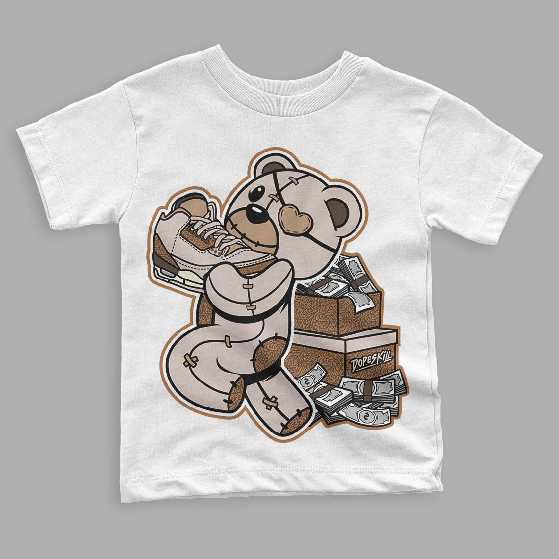 Palomino 3s superstreetwear Toddler Kids T-shirt Bear Steals Sneaker Graphic