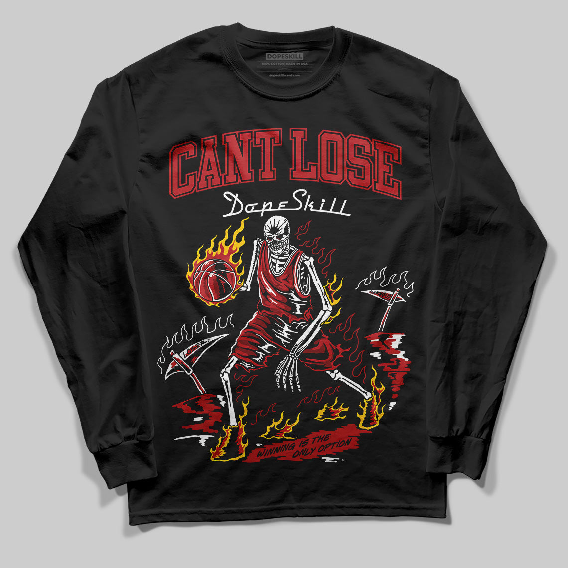 Flu Game 12s superstreetwear Long Sleeve T-Shirt Cant Lose Graphic