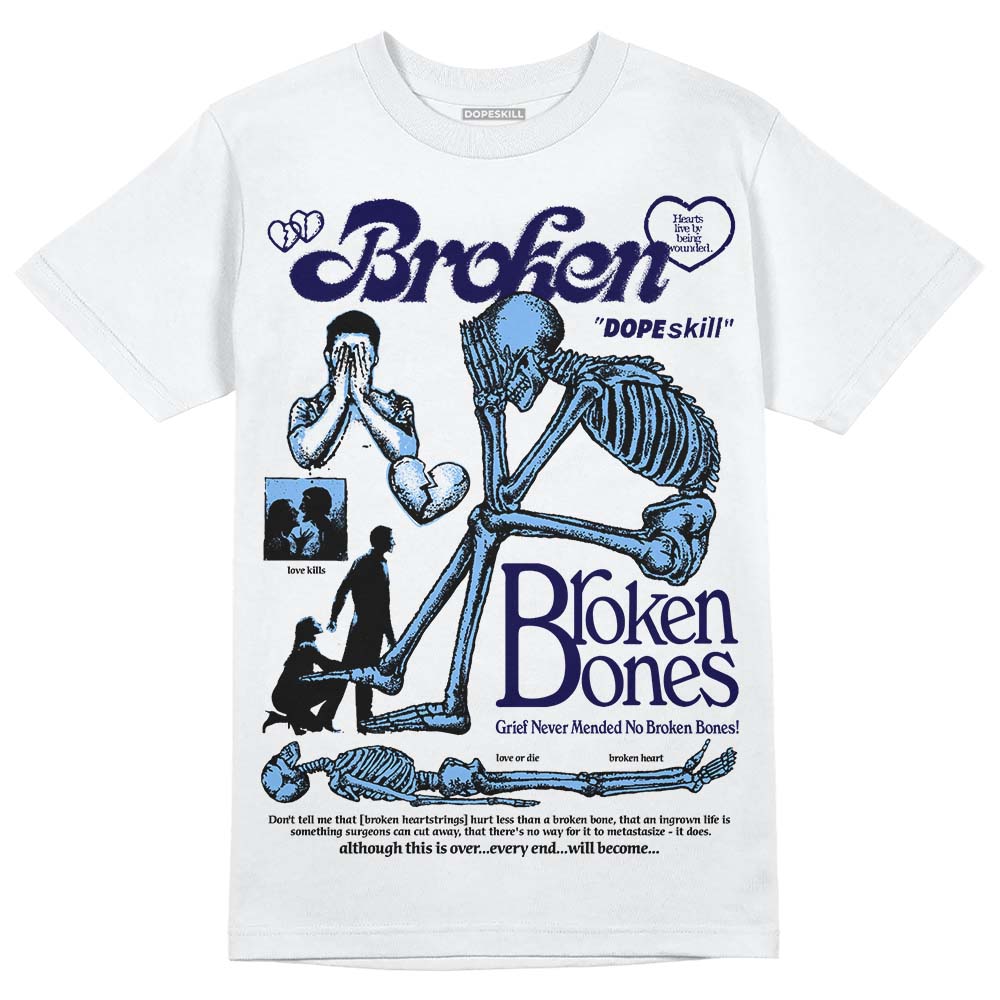 Powder Blue 9s superstreetwear T-Shirt Broken Bones Graphic