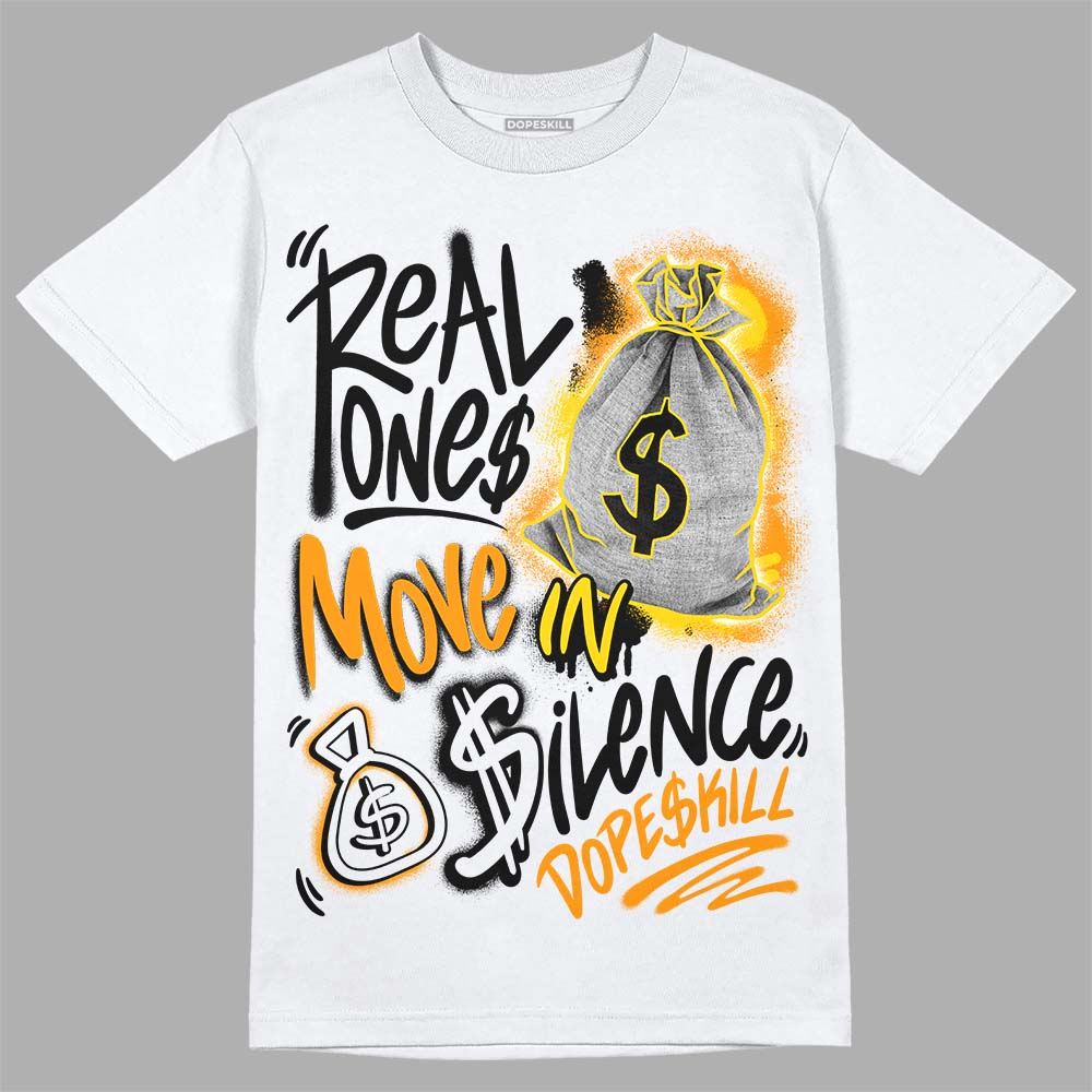 Yellow Ochre 6s superstreetwear T-Shirt Real Ones Move In Silence Graphic
