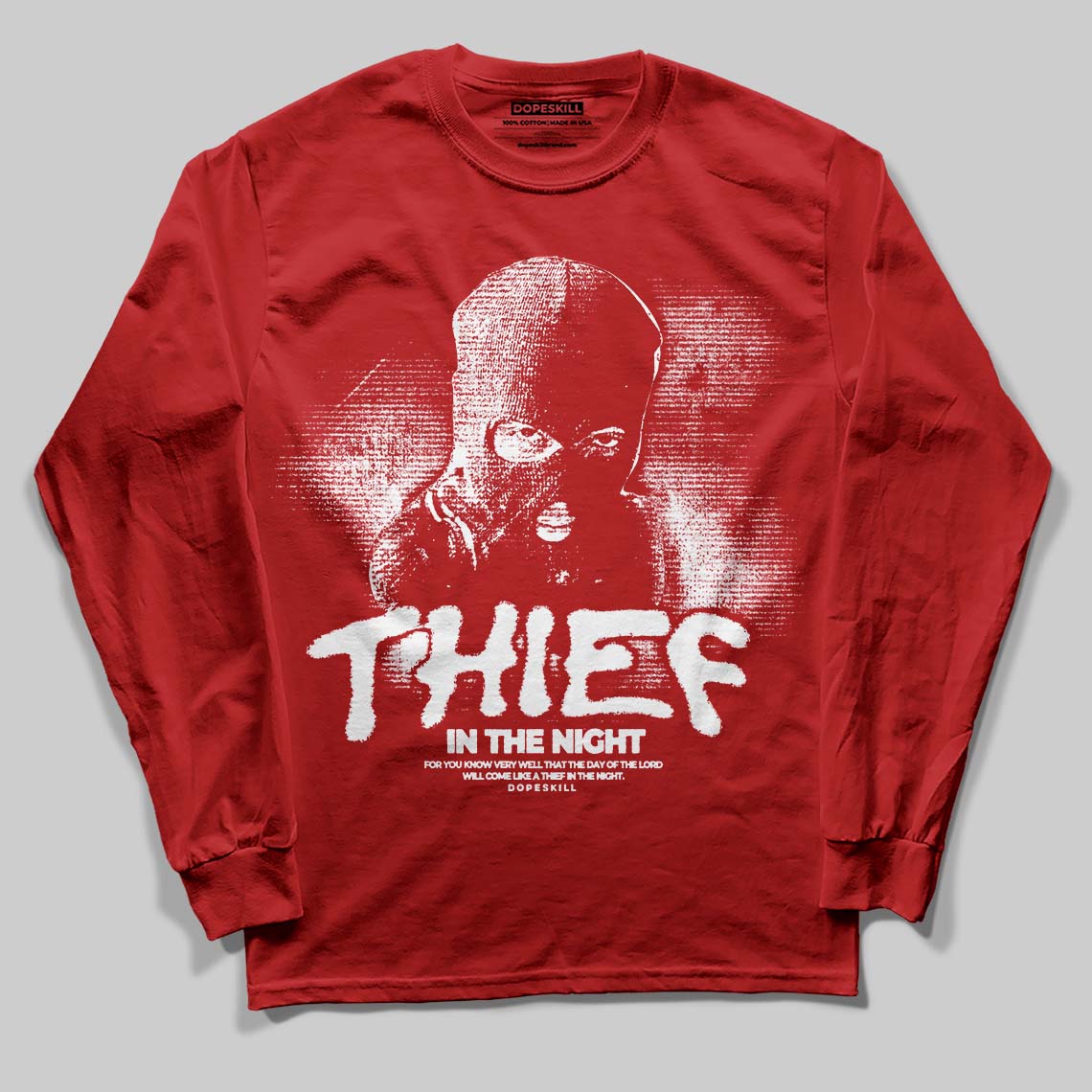 Cherry 11s superstreetwear Long Sleeve T-Shirt Thief In The Night Graphic