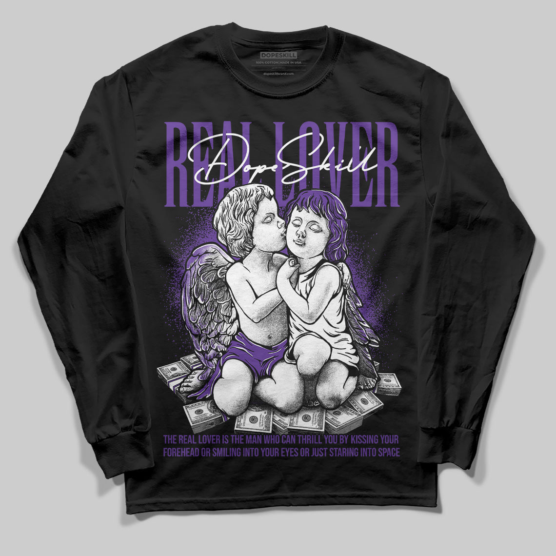 PURPLE Collection superstreetwear Long Sleeve T-Shirt Real Lover Graphic