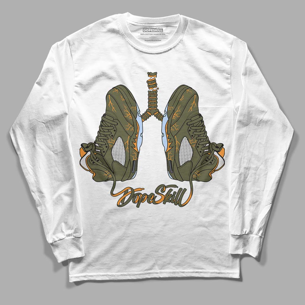 Olive 5s superstreetwear Long Sleeve T-Shirt Breathe Graphic
