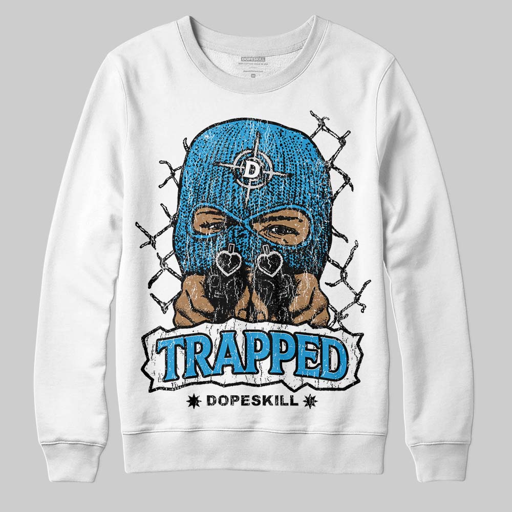 Military Blue 4s superstreetwear Sweatshirt New Trapped Graphic