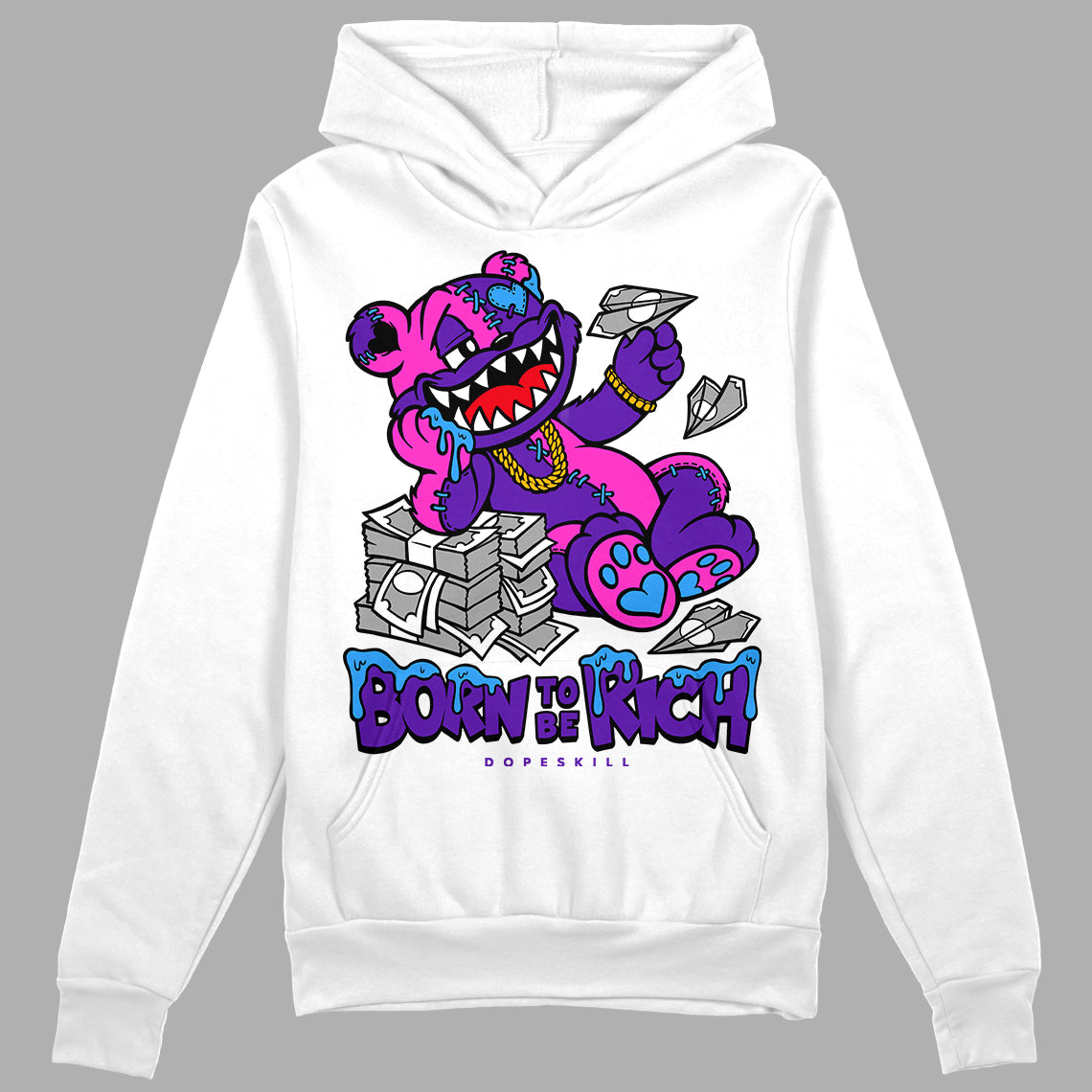 Court Purple 13s superstreetwear Hoodie Sweatshirt Born To Be Rich Graphic