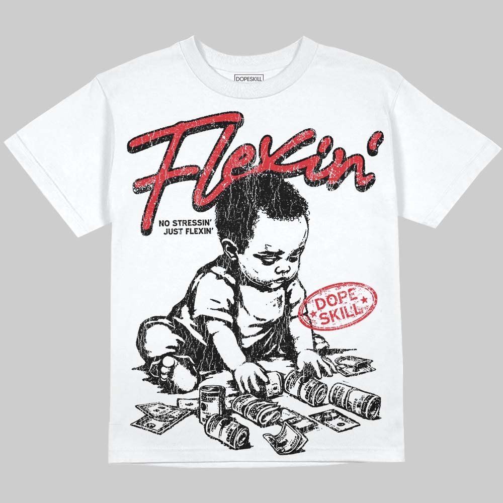Fire Red 3s superstreetwear Oversize Print T-Shirt Flexin' Graphic