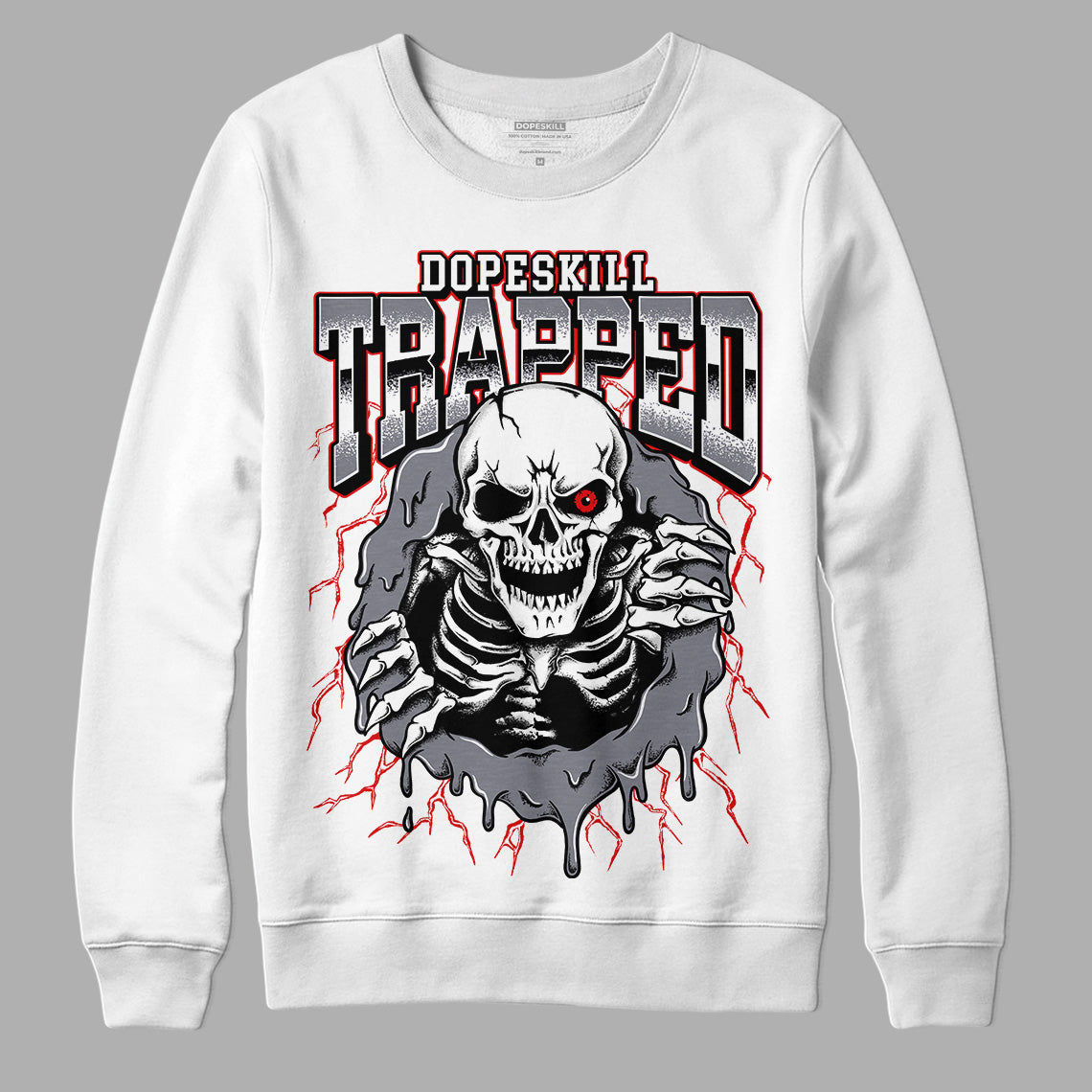 Fire Red 9s superstreetwear Sweatshirt Trapped Halloween Graphic