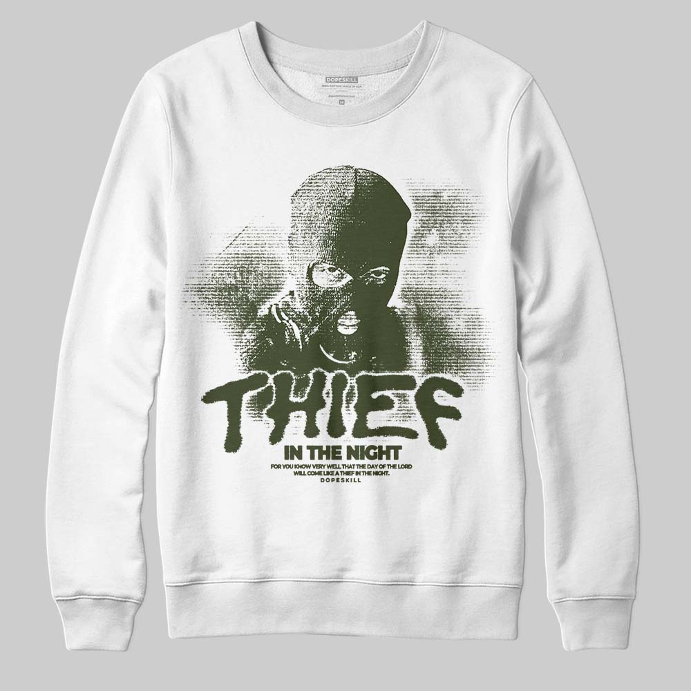 Olive Collection superstreetwear Sweatshirt Thief In The Night Graphic