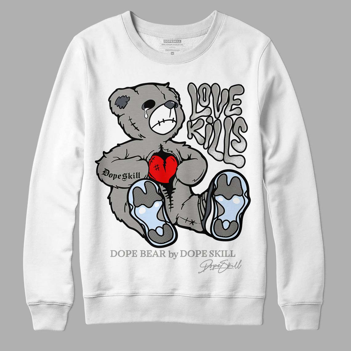 Cool Grey 11s superstreetwear Sweatshirt Love Kills Graphic