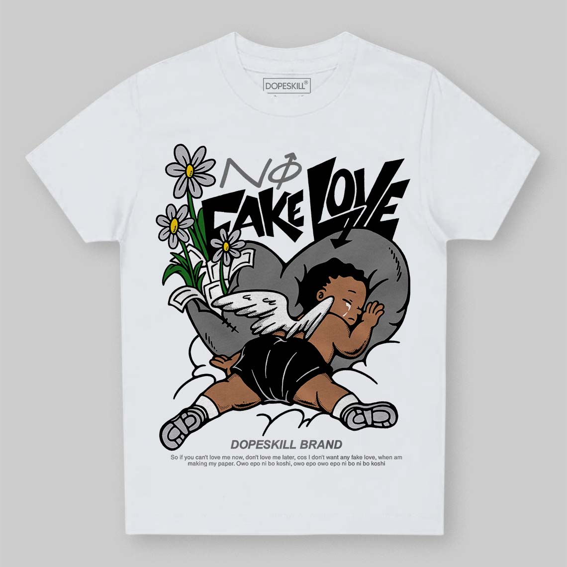 Grey Collection superstreetwear Toddler Kids T-shirt No Fake Love Graphic