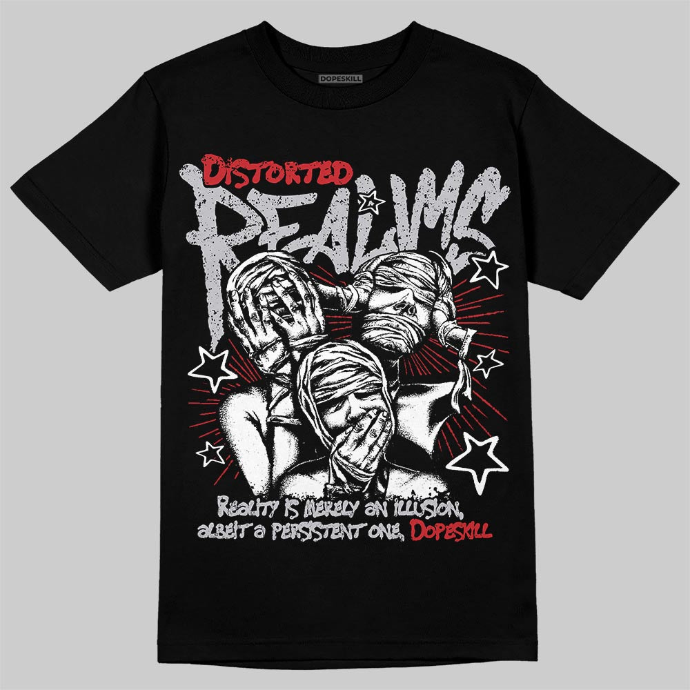 Black Metallic Reimagined 5s superstreetwear T-Shirt Distorted Realms Graphic